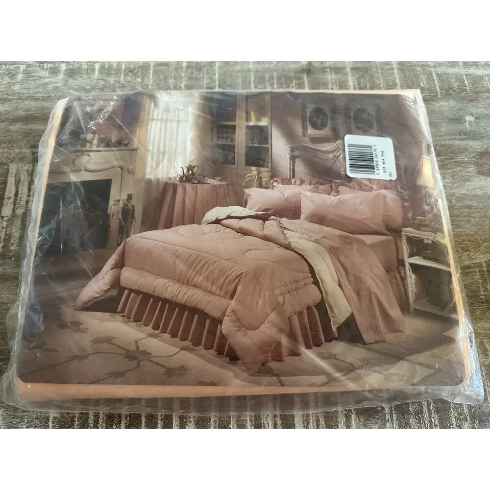 Vintage Cannon Monticello Percale Full FLAT Sheet 1 Pc Solid Peach 180 ct NEW